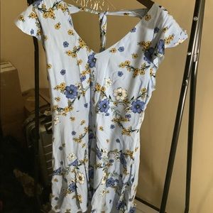 Baby blue peplum dress